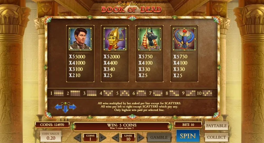 Sådan fungerer Book of Dead